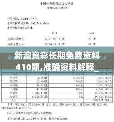 新澳资彩长期免费资料410期,准确资料解释_毛坯版JPH497.75