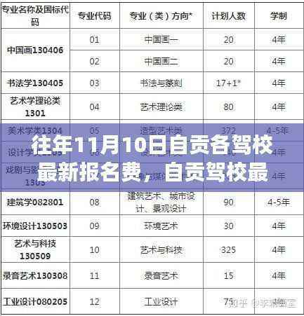 往年11月10日自贡驾校报名费全面解读与最新曝光