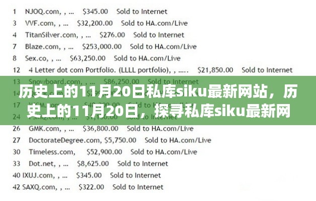 历史上的11月20日,私库siku最新网站发展轨迹探寻