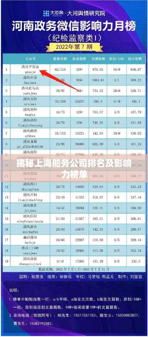 揭秘上海船务公司排名及影响力榜单
